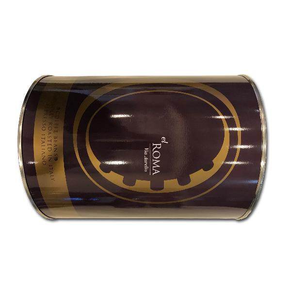 Caffe` El ROMA Via Aurelia, кофе жареный в зернах, жестяная банка, 2 кг — фото 3